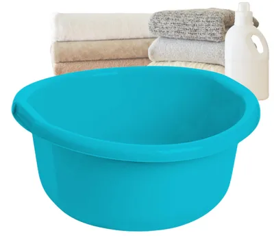 Zdjęcie produktu dla Miska Plastikowa Z Uszami 20L Jagiełło Do Prania Bielizny Niebieski 45x45x22cm