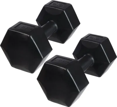Zdjęcie produktu dla DrFit Hantle sześciokątne heksagony 6 kg czarne (2 sztuki)