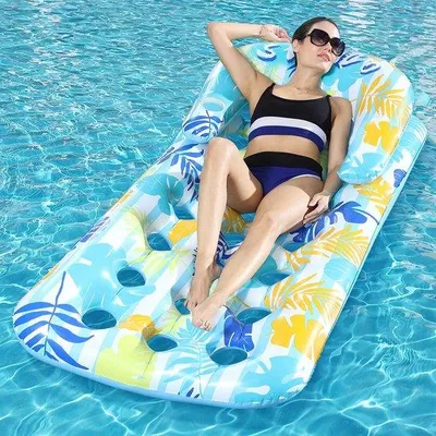 Image de Matelas gonflable pour piscine - Matelas gonflable, matelas d'eau, transat gonflable pour adultes, matelas pour piscine