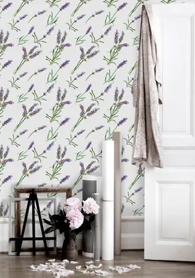 Produktbild von Coloray Fototapete 250x250 cm Latextapete Magicstick - Utensilien-Lavendelblumen.