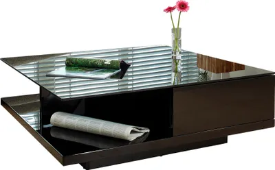 Produktbild von SalesFever Couchtisch quadratisch | zwei Schubladen | MDF-Holz | B 100 x T 100 x H 36 cm | schwarz