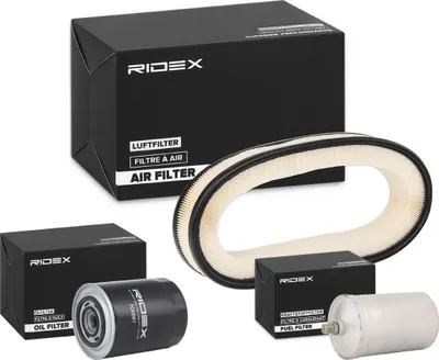 Produktbild von RIDEX Filterset Inspektionspaket Filtersatz passend für MERCEDES-BENZ 190 (W201) Stufenheck (W124) Stufenheck (W123) W124 T-modell (S124) W123 Coupe