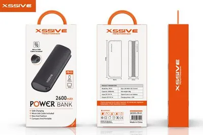 Productafbeelding van Xssive Powerbank 2.600mAh - zwart