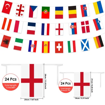 Produktbild von Wimpelkette mit Länderflaggen, 10 Flaggen, 3 m Länge, für Dekoration