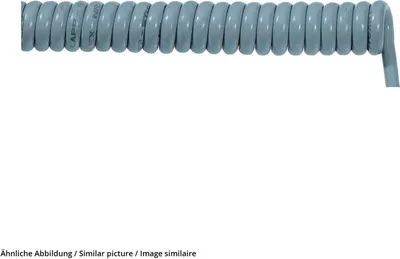 Immagine prodotto di Cavo a spirale LappKabel ÖLFLEX® SPIRAL 400 P 2000 mm / 6000 mm 2 x 0,75 mm² Grigio 70002625 1 pz