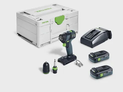 Produktbild von Festool Akku-Bohrschrauber TXS 18 TBX4,0 I-Plus, incl. 2 Akku 4 Ah, Schnellladegerät, Zubehör, Systainer