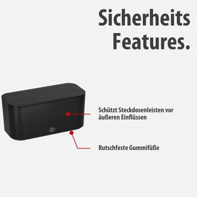 Produktbild von Brennenstuhl Kabelbox für Steckdosenleisten ABS 296x129x134mm schwarz