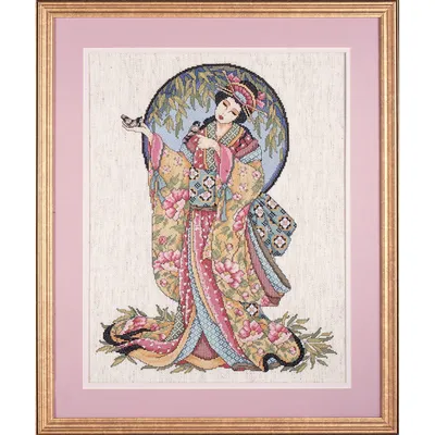 Produktbild von Design Works Kreuzstich Stickpackung "Feng Shui", Zählmuster, 40x51cm