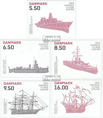 Produktbild von Briefmarken Dänemark 2010 Mi 1584A-1588A (kompl.Ausg.) postfrisch Marine