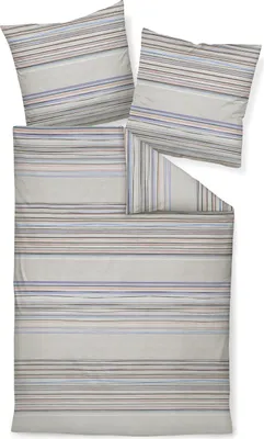 Produktbild von Janine Design Feinbiber-Bettwäsche-Garnitur DAVOS 65153 Farbe platin Größe 135x200+80x80