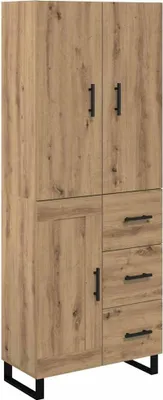 Image de Haut Armoire 2 pcs Chêne artisanal 69,5 x 34 x 180 cm
