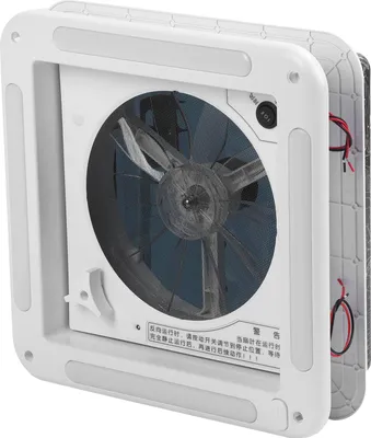 Obrázok produktu pre 12V Manuálne ovládanie vetracích otvorov Ventilátor stropný 2-cestné vetranie s LED svetlom pre obytný automobil - karavan autobus 11 x 11in
