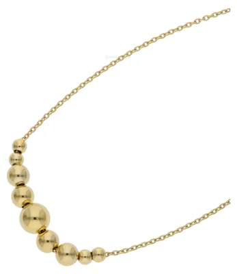 Produktbild von Boccia Collier 08100-02 Titan, Gold plattiert, Kugeln, 47 cm