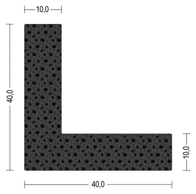Produktbild von WKP3 Moosgummi EPDM Winkelprofil L - Profil 40x40x10 mm Gummi-Eckschutz L-Form