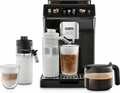 Obrázek produktu pro Delonghi ECAM452.57.G Eletta Explore plně automatické espresso, plastový kryt, dotykový displej, integrovaný mlýnek, napěňovač mléka, vodní filtr
