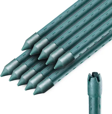 Obrázok produktu pre KADAX oceľová podpera na kvety "Trang", tyč na šplhanie rastlín, pomôcka na šplhanie s háčikmi, zelená, 150 cm, 10 kusov