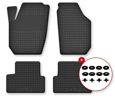 Produktbild von Gummi-Fußmatten für Volvo V40 II 2012- (Kombi) – 4-tlg, Schwarz, Semi-Universal, angepasst – Wielganizator Semi-Universal