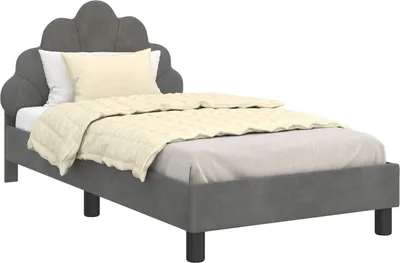 Immagine prodotto di vidaXL Struttura letto per bambini con testiera grigio scuro 80 x 160 cm in velluto