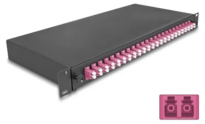 Immagine prodotto di Delock 19? LWL Spleißbox 24 x LC Duplex OM4 1HE spleißfertig komplett bestückt (67011)