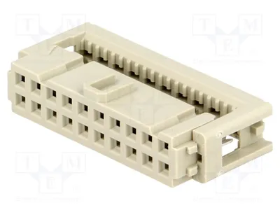 Productafbeelding van 1x connector voor platte kabel, 1,27 mm, 09185206803 - Connector, pin: 20, zacht