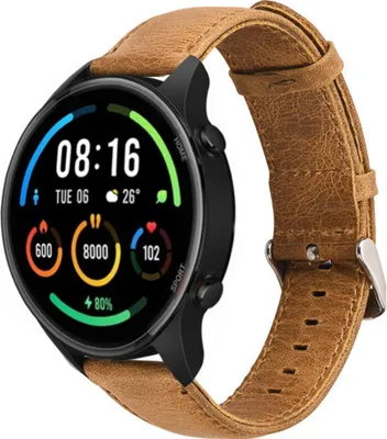 Produktbild von Strap-it Xiaomi Mi Watch Lederband (Braun)