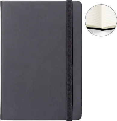 Produktbild von Quantore - Notizbuch - A5 - Schwarz - Hardcover - Liniert - 1 Stück