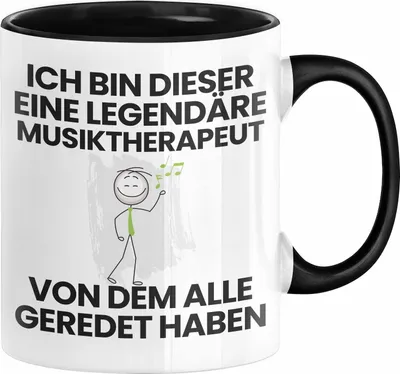 Produktbild von Musiktherapeut Geschenk Tasse Lustige Geschenkidee Geburtstag für Musiktherapeut Ich Bin Dieser Legendäre Musiktherapeut Von Dem Alle Geredet Haben Kaffee-Becher (Schwarz)