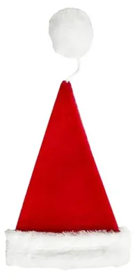 Produktbild von GoDan Plüsch Weihnachtsmütze mit Bommel für Erwachsene