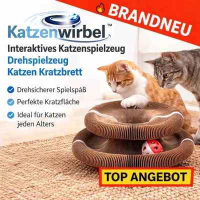 Produktbild von Katzenwirbel™ Interaktives Katzenspielzeug – Drehspielzeug & Katzen Kratzbrett