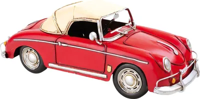 Produktbild von Roter Sportwagen Vintage-Deko Wagen Metall Verdeck Hingucker Deko Sammler