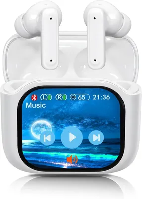 Bluetooth In-Ear Kopfhörer mit Touchscreen, ANC Noise Cancelling, LED Display, Hi-Fi Stereo, IPX7 Wasserdicht, Bluetooth 5.4, Gaming, Arbeit, Sport