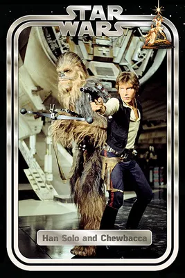Imagen del producto de Star Wars - Han y Chewie (estilo retro) - Póster/Cartel de 61x91,5 cm