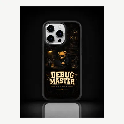 Productafbeelding van iPhone 15 Pro hoesje, telefoonhoesje, beschermhoesje, case met debuggingsmotief – LUNØIR ©