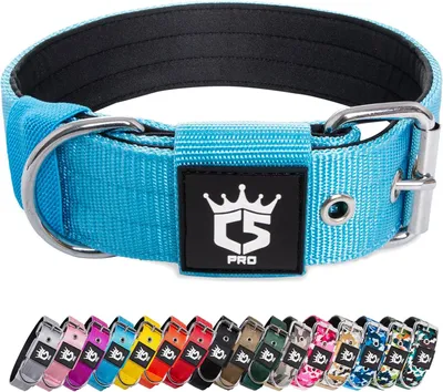 Imagen del producto de Collar de nylon para perros medianos, ajustable de 48 a 55 cm, con cierre de metal