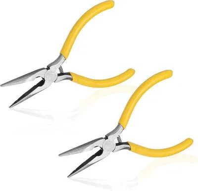 Produktbild von Famanu Mini-Nadelzange Set von 2 - Lange Zange für Drahtbiegen und Schmuckherstellung