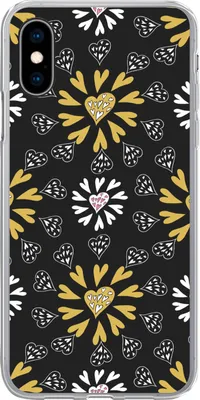 Produktbild von MuchoWow® Handyhülle Schutzhülle Hülle für Telefoonhoesje iPhone X Mädchen - Herz - Schnittmuster - Mädchen - Kinder - Kinder Silikon Softcase Handy Hülle - Handyhülle