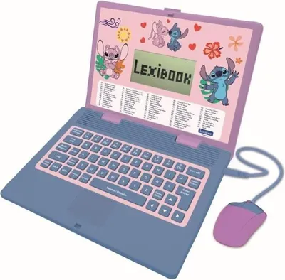 Obrázek produktu pro Dvojjazyčný výukový počítač Stitch a Angel, 124 aktivit, francouzština-angličtina, LEXIBOOK, včetně baterií