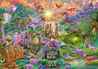 Produktbild von Schmidt Spiele Verzaubertes Drachenland, 1000 Stück(e), Fee