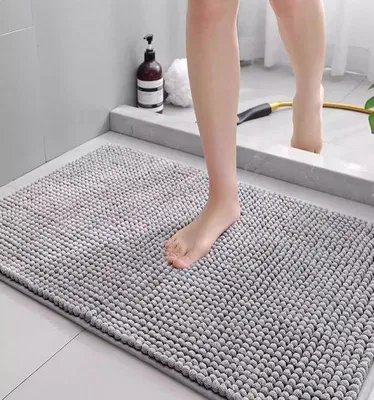 Produktbild von Unyqoos ® weiche Chenille-Badematte für Komfort und Sicherheit im Badezimmer