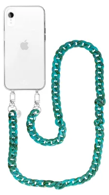 Produktbild von Blue Ocean Transparant Cord Hülle - Long Cord  - Kompatibel mit iPhone XR