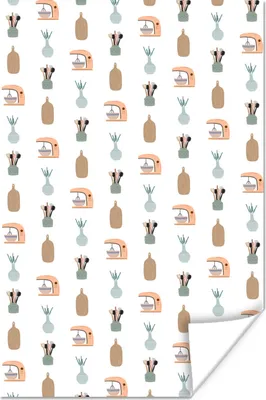 Produktbild von MuchoWow® Poster Küche - Muster - Pastell 40x60 cm - Plakate für die Wand - Poster Babyzimmer