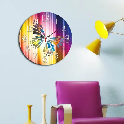 Produktbild von Opviq, Ms-06, Wanduhren, Mehrfarbig, MDF, 40 x 40 cm