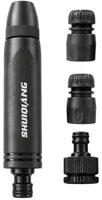 Immagine prodotto di Verk 27751 Irrigatore da giardino con kit di collegamento, 3 modalità, nero