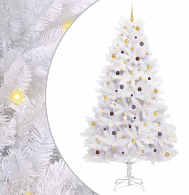 Immagine prodotto di vidaXL Albero di Natale artificiale pieghevole, colore bianco, dimensioni 138 x 138 x 300 cm