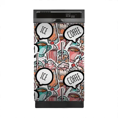 Produktbild von Aufkleber sticker 45x70 cm Dekorative folie Spülmaschine - Milkshake und Cocktail