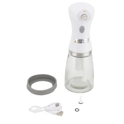 Image de Vaporisateur d'huile électrique avec éclairage LED, flacon en verre pour une pulvérisation continue, flacon d'huile électrique réglable pour la cuisine