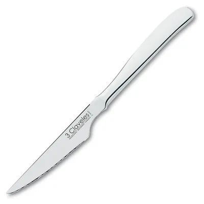 Steakmesser-Set Monoblock 3 Stück 11 cm Edelstahl Silber