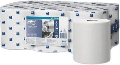 Produktbild von Tork 473254, Weiß, 47,5 g/m², Kunststoff, 400 mm, 269,9 m, 600 mm