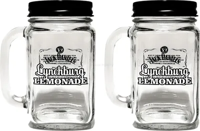Produktbild von Jack Daniels Gläser Lynchburg Lemonaden Glas mit Deckel - 2er Set