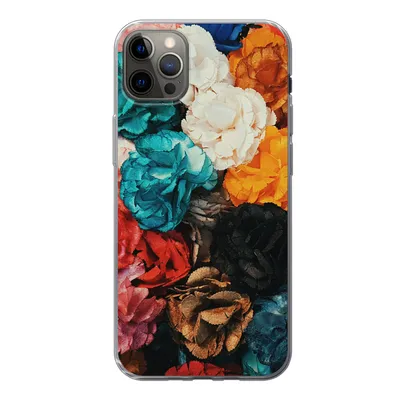 Produktbild von MuchoWow® Handyhülle Schutzhülle Hülle für iPhone 13 Pro Max Wand - Rosen - Abstrakt Silikon Softcase Handy Hülle - Mobiltelefon